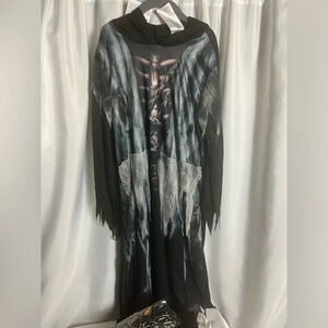 Kids Grim Reaper Halloween Costume Size 7/8 with Accessories NWT